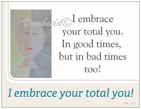 Gedichtkaart YML 1737: I embrace your total you