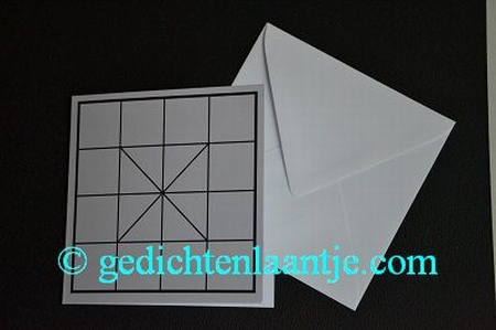 Kunstkaart "Color Square"- inkleurbaar, voordeelset van 4 st