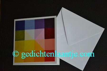 Kunstkaart "Color Square"-1 blauw, voordeelset van 4 stuks