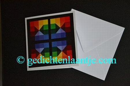 Kunstkaart "Color Square - vierluik"
