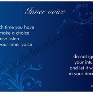 Gedichtkaart YML 496E: Inner voice