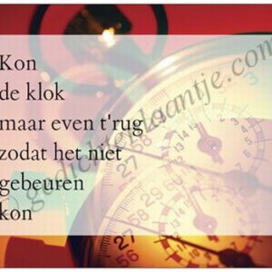 Gedichtkaart YML 698: Kon de tijd maar even terug