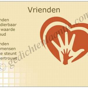 Gedichtkaart YML 799: Vrienden