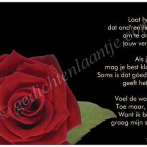 Gedichtkaart met gedicht YML 1015: Steun