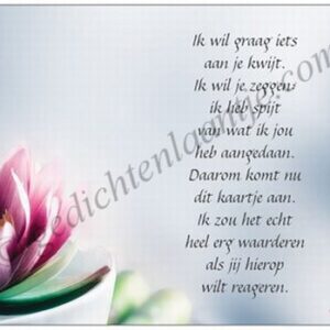 GedichtkaartYML 1078: Spijt