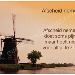 Gedichtkaart YML 1084: Afscheid nemen