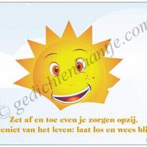 Gedichtkaart YML 1139: Zorgen opzij