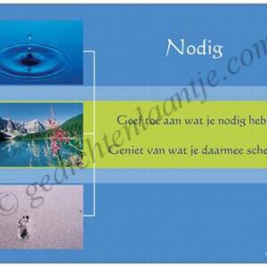 Gedichtkaart YML 1211: Geef toe aan wat je nodig hebt.