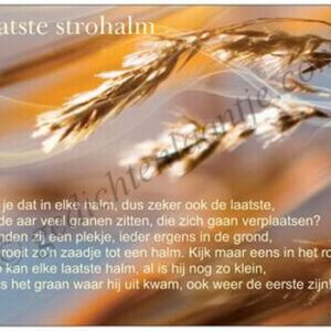 Gedichtkaart  YML 1293: Laatste strohalm