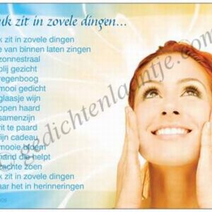 Gedichtkaart YML 1306: Geluk zit in zovele dingen