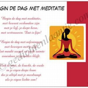 Gedichtkaart YML 1410: Begin de dag met meditatie