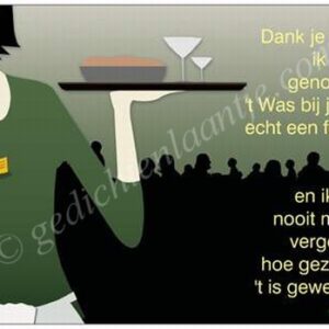 Gedichtkaart YML 1427: Bedankt! (gezellig feest)