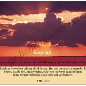 Gedichtkaart YML 1428: Kop op!