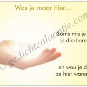 Gedichtkaart YML 1471:  Was je maar hier...