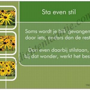 Gedichtkaart YML 1644: Sta even stil
