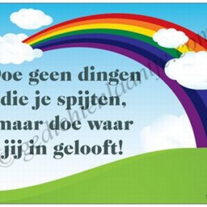 Gedichtkaart YML 1719: Doe geen dingen die je spijten