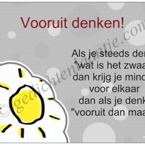 Gedichtkaart YML 1744: Vooruit denken!