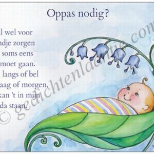 Gedichtkaart YML 1685: Oppas nodig?