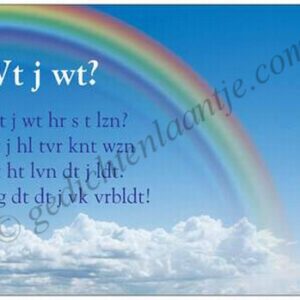 Gedichtkaart YML 1220:  Wt j wt?