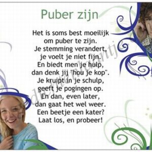 Gedichtkaart YML 763: Puber zijn