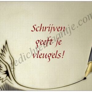 Schrijven geeft je vleugels!