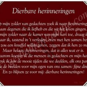 Dierbare herinneringen