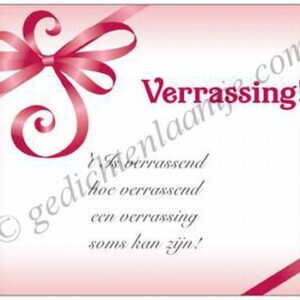 Gedichtkaart YML 1328: Verrassing!
