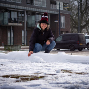 Sneeuwsculptuur 'Krokodil'