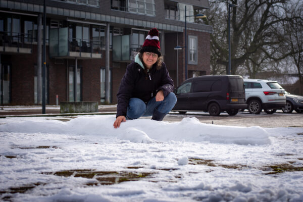 Sneeuwsculptuur 'Krokodil'