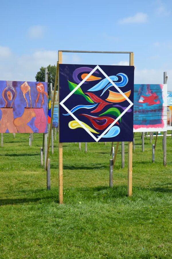 Color Square - No rules - Op houten paneel 1.22 x 1.22m - Afbeelding 6