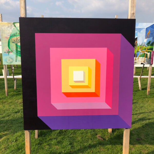 Color Square - Thinking in and out of the box - Op houten paneel van 1.22 x 1.22m - Afbeelding 5