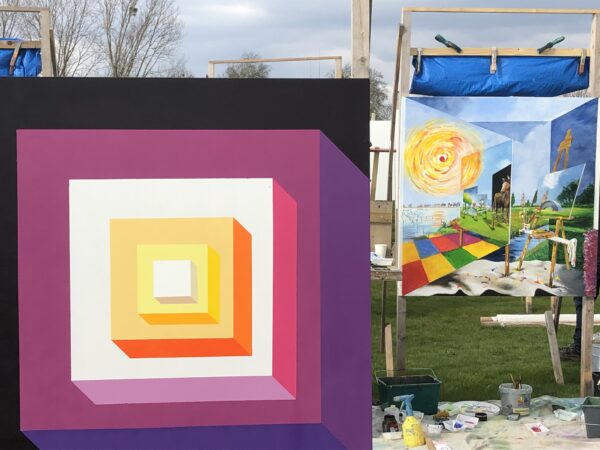 Color Square - Thinking in and out of the box - Op houten paneel van 1.22 x 1.22m - Afbeelding 4