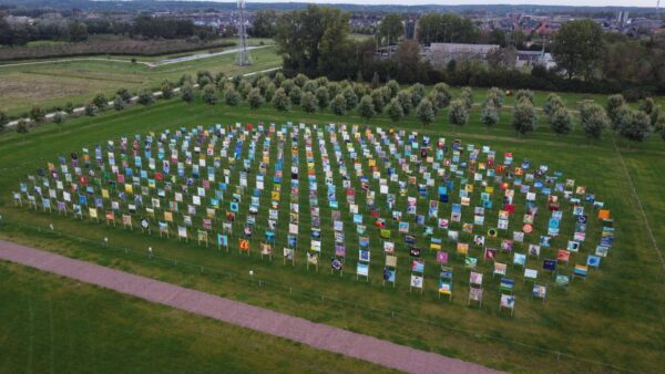 Color Square - No rules - Op houten paneel 1.22 x 1.22m - Afbeelding 12