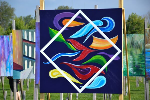 Color Square - No rules - Op houten paneel 1.22 x 1.22m - Afbeelding 9