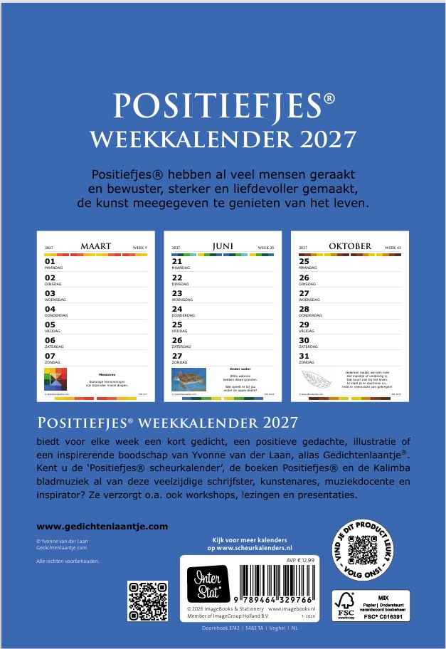 Achterkant Positiefjes Weekkalender 2027