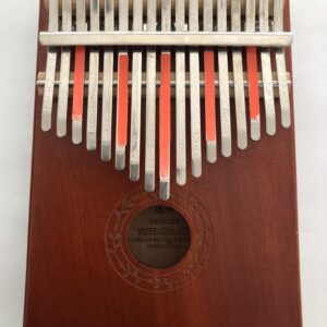 Kalimba K17 met open klankkast, model THX-17T, Mahony. Met zwarte draagtas.