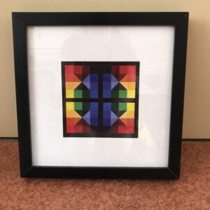 Color Square – Quartet (kleine print, in passe-partout en zwarte houten lijst)