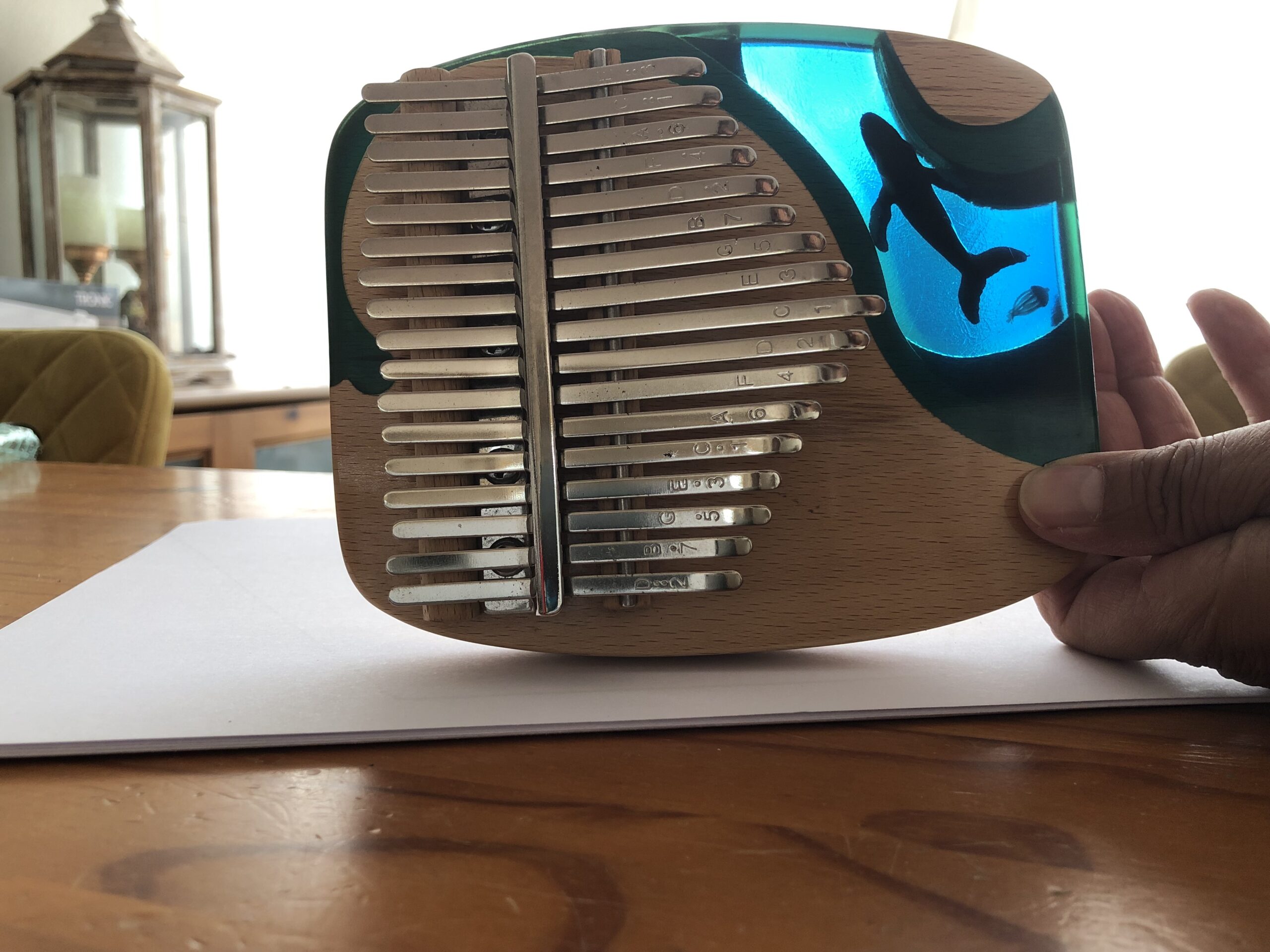 Kalimba K17 met massieve klankkast, Hluru walvis - Afbeelding 3
