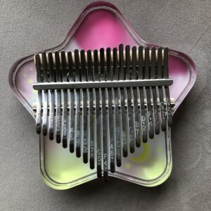 Kalimba K21 Ster, massief plexiglas, met koffer en assecoires