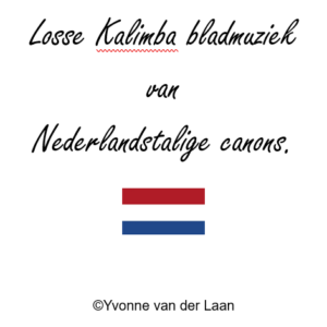 Losse kalimba bladmuziek van Nederlandstalige canons