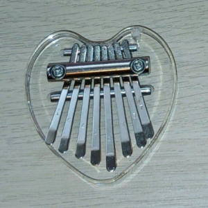 Mini kalimba hart transparant